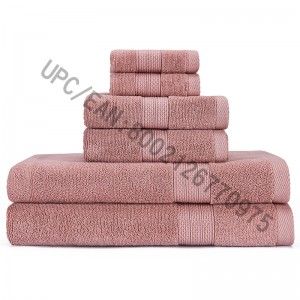 Набор полотенец для ванной комнаты JMD TEXTILE, набор полотенец из 6,2 мочалок, 2 полотенца для рук, 2 банных полотенца, полотенца. Полотенца для дома. Прочное впитывающее полотенце.